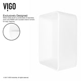 VIGO Marigold Matte Stone Rectangular Composite Vessel Bathroom Sink/Basin with Rounded Edges & Deep Bowl, White image 2