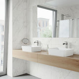 VIGO Marigold Matte Stone Rectangular Composite Vessel Bathroom Sink/Basin with Rounded Edges & Deep Bowl, White image 8
