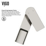 VIGO Marigold MatteStone Matte White Bathroom Sink/Basin Set with Amada Faucet and Rectangular Composite Vessel image 5