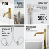 VIGO Marigold MatteStone Matte White Bathroom Sink/Basin Set with Apollo Faucet and Rectangular Composite Vessel image 3