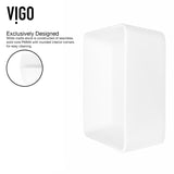 VIGO Marigold MatteStone Matte White Bathroom Sink/Basin Set with Apollo Faucet and Rectangular Composite Vessel image 7