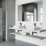 VIGO Marigold MatteStone Matte White Bathroom Sink/Basin Set with Norfolk Faucet and Rectangular Composite Vessel image 8