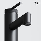 VIGO Marigold MatteStone Matte White Bathroom Sink/Basin Set with Sterling Faucet and Rectangular Composite Vessel image 3