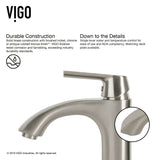VIGO Marigold MatteStone White Bathroom Sink/Basin Set with Linus Faucet and Rectangular Composite Vessel image 4