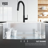 VIGO Mercer 33-in Stainless Steel Undermount Kitchen Sink