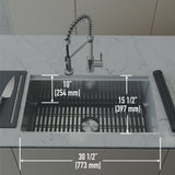 VIGO Mercer 33-in Stainless Steel Undermount Kitchen Sink image 5