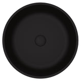 VIGO Modus Glass Round Vessel Bathroom Sink/Basin with Rounded Edges & Deep Bowl, Black image 2