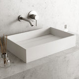 VIGO Montauk MatteStone 23x15-in Deep White Bathroom Sink/Basin with Rectangular Vessel image 8