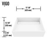 VIGO Montauk MatteStone White Bathroom Sink/Basin Set with Amada Faucet and Rectangular Composite Vessel image 6