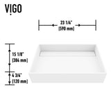 VIGO Montauk MatteStone White Bathroom Sink/Basin Set with Niko Faucet and Rectangular Composite Vessel image 5