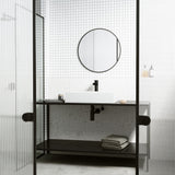 VIGO Montauk MatteStone White Bathroom Sink/Basin Set with Niko Faucet and Rectangular Composite Vessel image 7