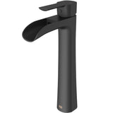 VIGO Niko Single Handle Single Hole Bathroom Sink Faucet, Matte Black