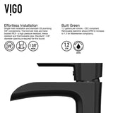VIGO Niko Single Handle Single Hole Bathroom Sink Faucet, Matte Black image 6