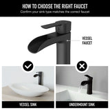 VIGO Niko Single Handle Single Hole Bathroom Sink Faucet, Matte Black image 7