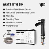 VIGO Niko Single Handle Single Hole Bathroom Sink Faucet, Matte Black image 8