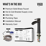 VIGO Niko Single Handle Vessel Single Hole Bathroom Sink Faucet with Pop-up Drain, Antique Rubbed Bronze image 7