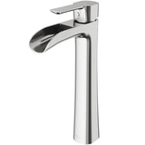 VIGO Niko Single Handle Vessel Sink Bathroom Faucet with Deck Plate, Brushed Nickel image 2