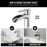 VIGO Niko Single Handle Vessel Sink Bathroom Faucet with Deck Plate, Brushed Nickel image 7