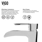VIGO Niko Single Handle Vessel Sink Bathroom Faucet with Deck Plate, Chrome image 4