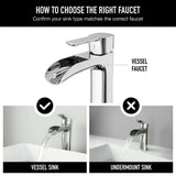 VIGO Niko Single Handle Vessel Sink Bathroom Faucet with Deck Plate, Chrome image 6
