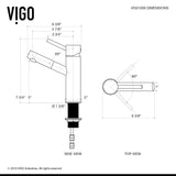 VIGO Noma Single Handle Single Hole Bathroom Sink Faucet, Matte Black, image 8