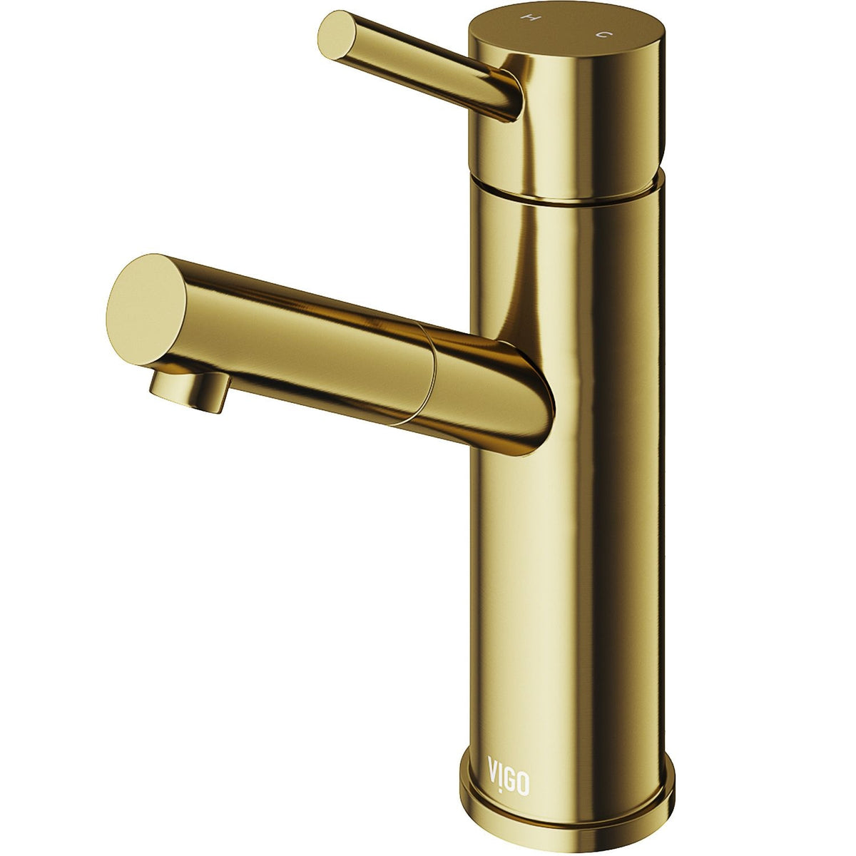 VIGO Noma Single Handle Single Hole Bathroom Sink Faucet, WaterSense Certified, Matte Gold