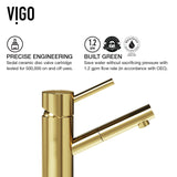 VIGO Noma Single Handle Single Hole Bathroom Sink Faucet, WaterSense Certified, Matte Gold image 4