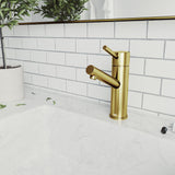 VIGO Noma Single Handle Single Hole Bathroom Sink Faucet, WaterSense Certified, Matte Gold image 8