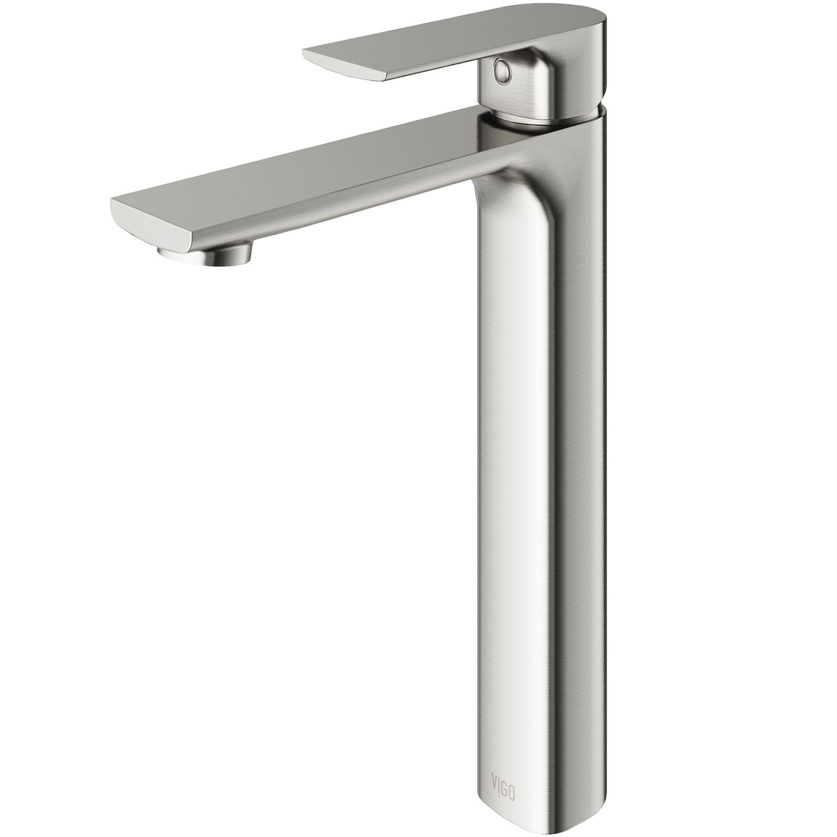 VIGO Norfolk Single Handle Vessel Bathroom Sink Faucet, WaterSense Certified, Brushed Nickel