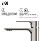 VIGO Norfolk Single Handle Vessel Bathroom Sink Faucet, WaterSense Certified, Brushed Nickel image 4