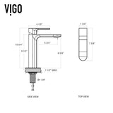VIGO Norfolk Single Handle Vessel Single Hole Bathroom Sink Faucet, WaterSense Certified, Chrome, image 3