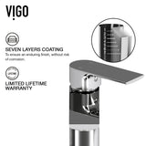 VIGO Norfolk Single Handle Vessel Single Hole Bathroom Sink Faucet, WaterSense Certified, Chrome, image 6