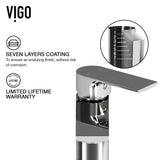 VIGO Norfolk Single Handle Vessel Single Hole Bathroom Sink Faucet, WaterSense Certified, Chrome, image 7