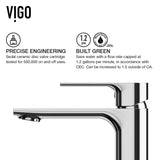 VIGO Norfolk Single Handle Vessel Single Hole Bathroom Sink Faucet, WaterSense Certified, Chrome, image 8
