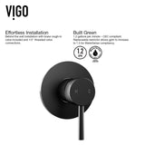 VIGO Olus Single Handle Wall Mount Bathroom Sink Faucet, WaterSense Certified, Matte Black image 4