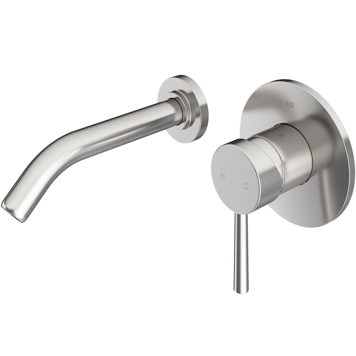 VIGO Olus Wall Mount Bathroom Faucet, WaterSense Certified, Brushed Nickel