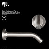 VIGO Olus Wall Mount Bathroom Faucet, WaterSense Certified, Brushed Nickel image 4