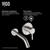 VIGO Olus Wall Mount Bathroom Faucet, WaterSense Certified, Brushed Nickel image 6