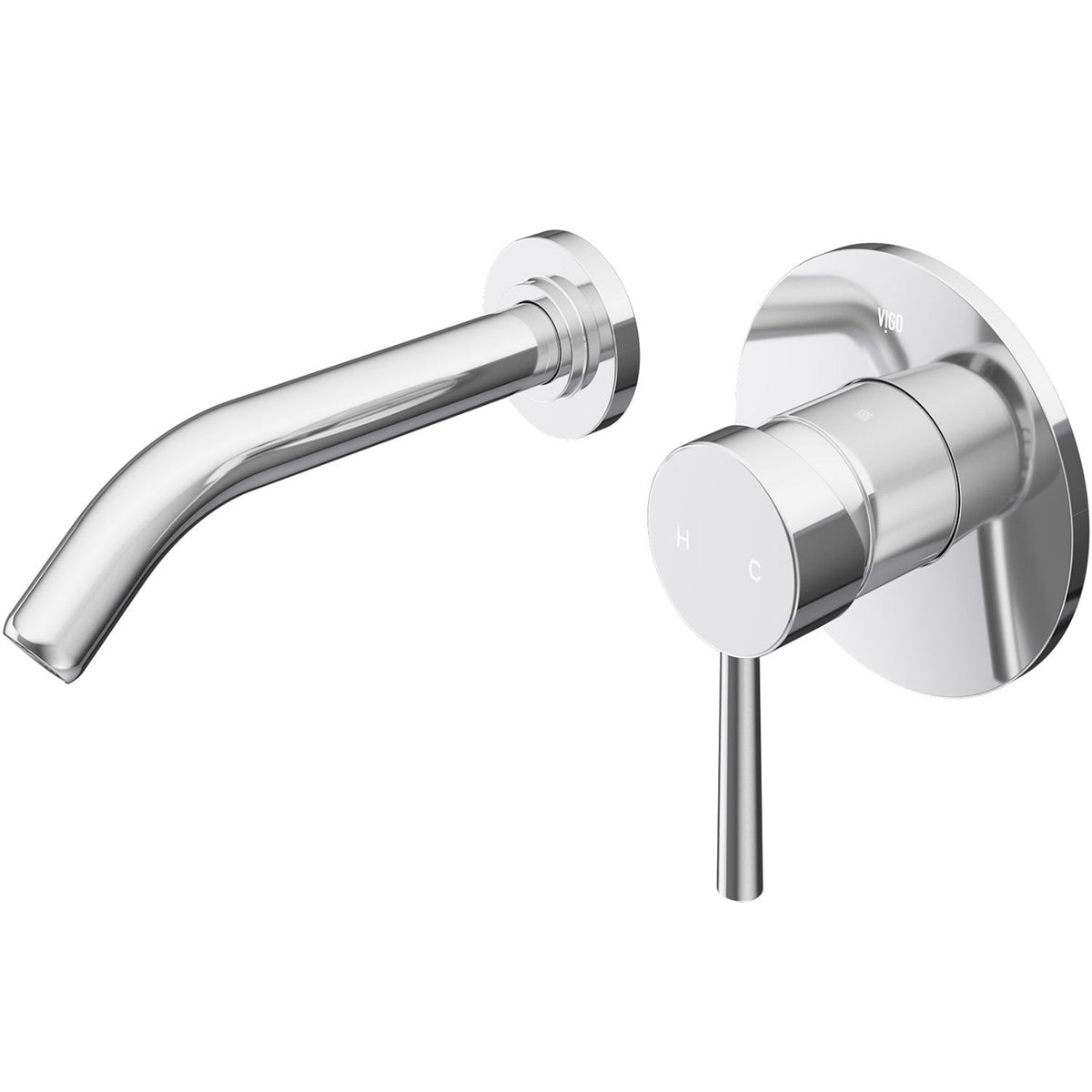 VIGO Olus Wall Mount Single Lever Bathroom Sink Faucet, WaterSense Certified, Chrome