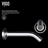 VIGO Olus Wall Mount Single Lever Bathroom Sink Faucet, WaterSense Certified, Chrome image 5
