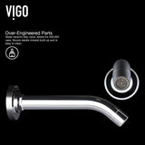 VIGO Olus Wall Mount Single Lever Bathroom Sink Faucet, WaterSense Certified, Chrome image 6