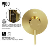 VIGO Olus Wall Mount Single Lever Bathroom Sink Faucet, WaterSense Certified, Matte BGold image 5