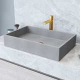VIGO Orvieto Gothic ConcretoStone 24x15-in Deep Grey Bathroom Sink/Basin with Rectangular Vessel image 6