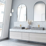 VIGO Orvieto Gothic ConcretoStone 24x15-in Deep Grey Bathroom Sink/Basin with Rectangular Vessel image 7