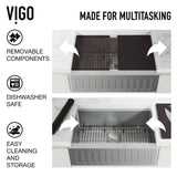 VIGO Oxford 1-Bowl Stainless Steel Apron Front Farmhouse Kitchen Sink with Accessories, 30-in image 4