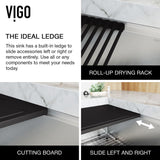 VIGO Oxford 1-Bowl Stainless Steel Apron Front Farmhouse Kitchen Sink with Accessories, 30-in image 8