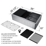 VIGO Oxford Single Farmhouse Kitchen Sink, 36-in x 21-in image 3