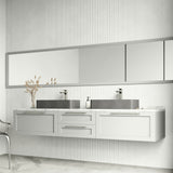 VIGO Palazzo Gothic ConcretoStone 24x11-in Deep Grey Bathroom Sink/Basin with Rectangular Vessel image 5