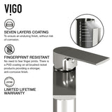 VIGO Palazzo Gothic ConcretoStone Grey Bathroom Sink/Basin Set with Niko Faucet and Rectangular Vessel image 5