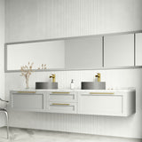 VIGO Palermo Gothic ConcretoStone 15x15-in Deep Grey Bathroom Sink/Basin with Round Vessel image 7